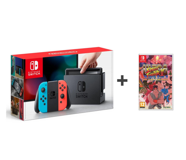 Nintendo Switch Red-Blue Joy-Con + Ultra Street Fighter 2 - 387191 - zdjęcie
